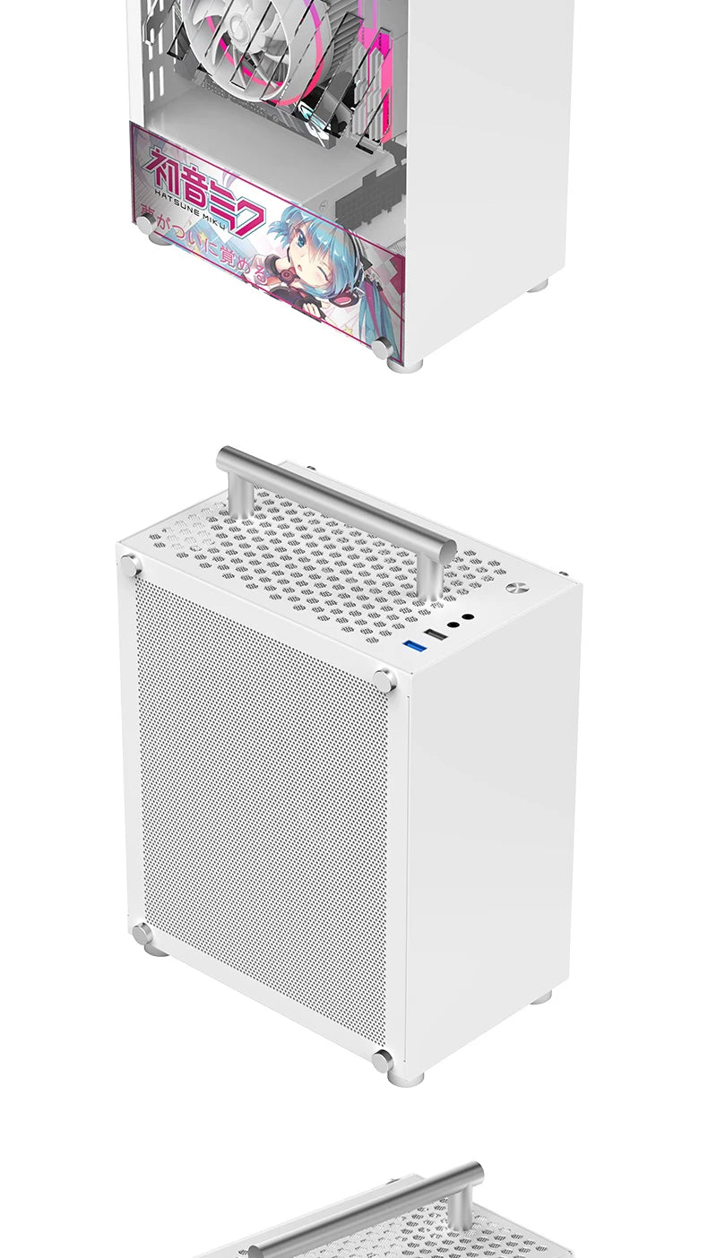 METALFISH™ T40 Mini ITX 7L Compact Gaming Case