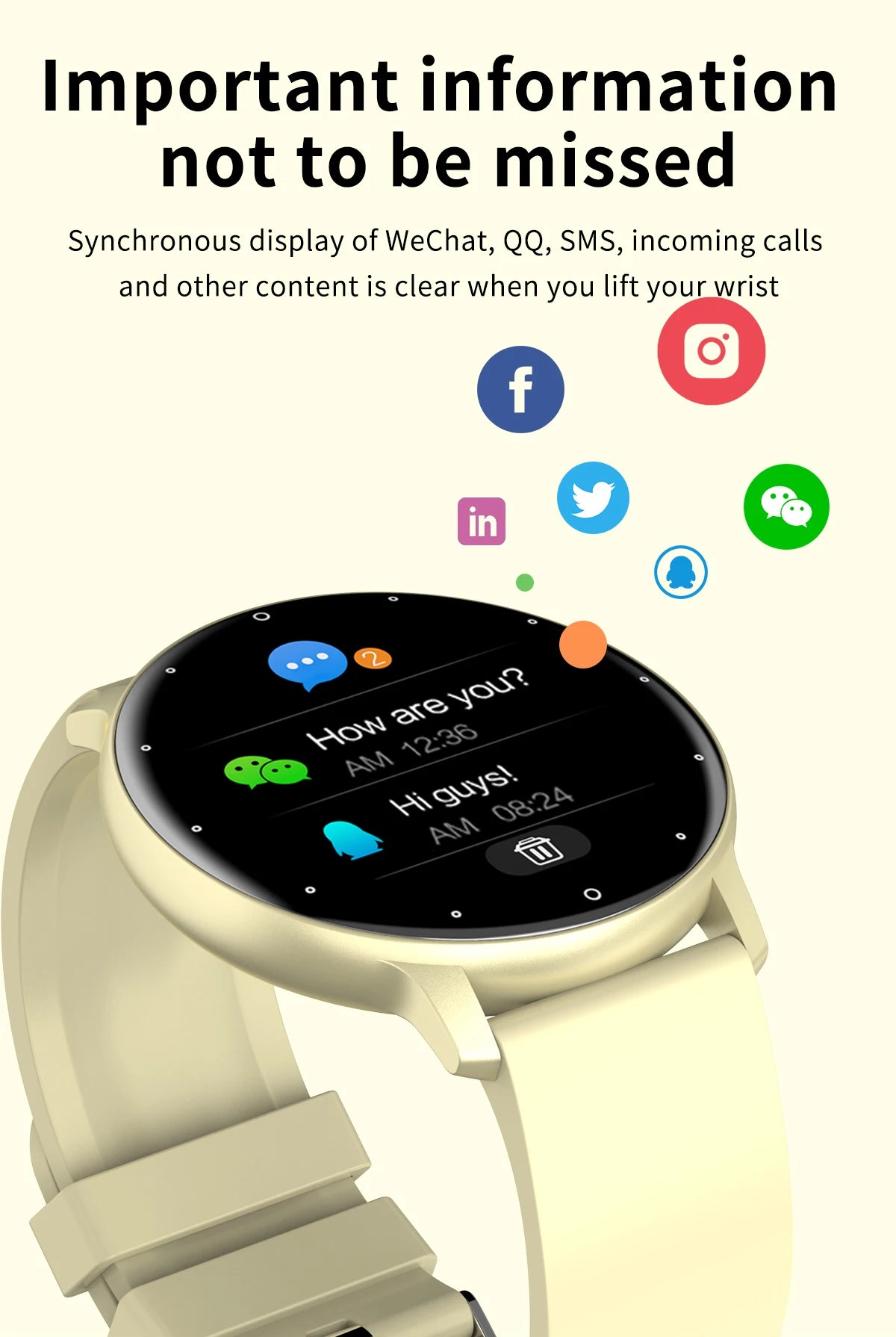 LIGE 2026 Smartwatch – Fitness, Heart Rate Monitor, Waterproof, Android & iOS
