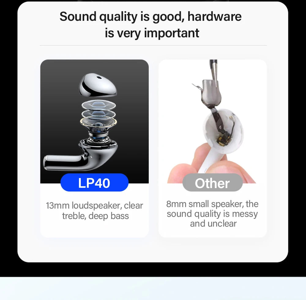 LENOVO™ LP40 Touch Control TWS Wireless Stereo Earbuds