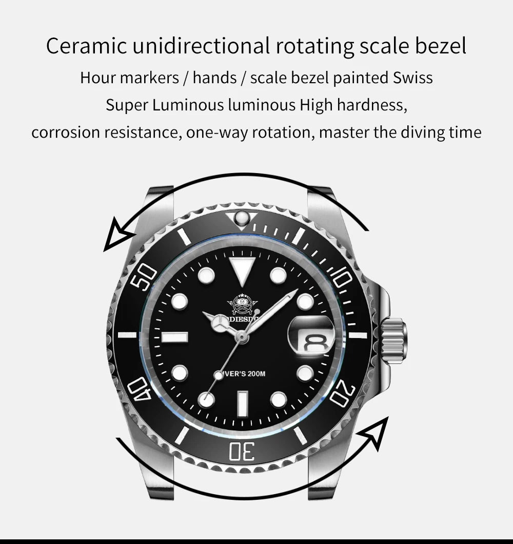 ADDIESDIVE™ Stainless Steel Quartz Business & Outdoor Men’s Watch