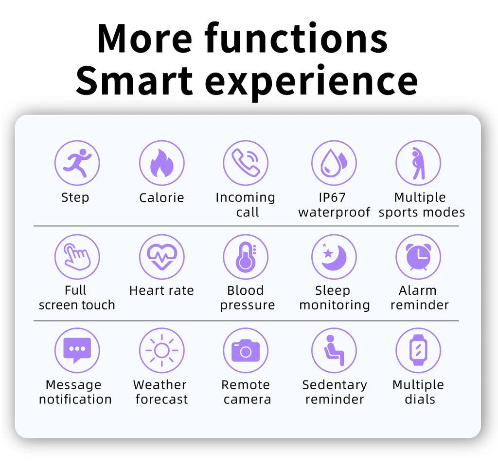 LIGE 2026 Smartwatch – Fitness, Heart Rate Monitor, Waterproof, Android & iOS