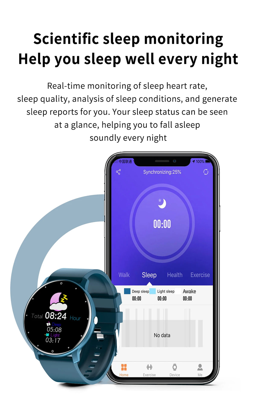 LIGE 2026 Smartwatch – Fitness, Heart Rate Monitor, Waterproof, Android & iOS