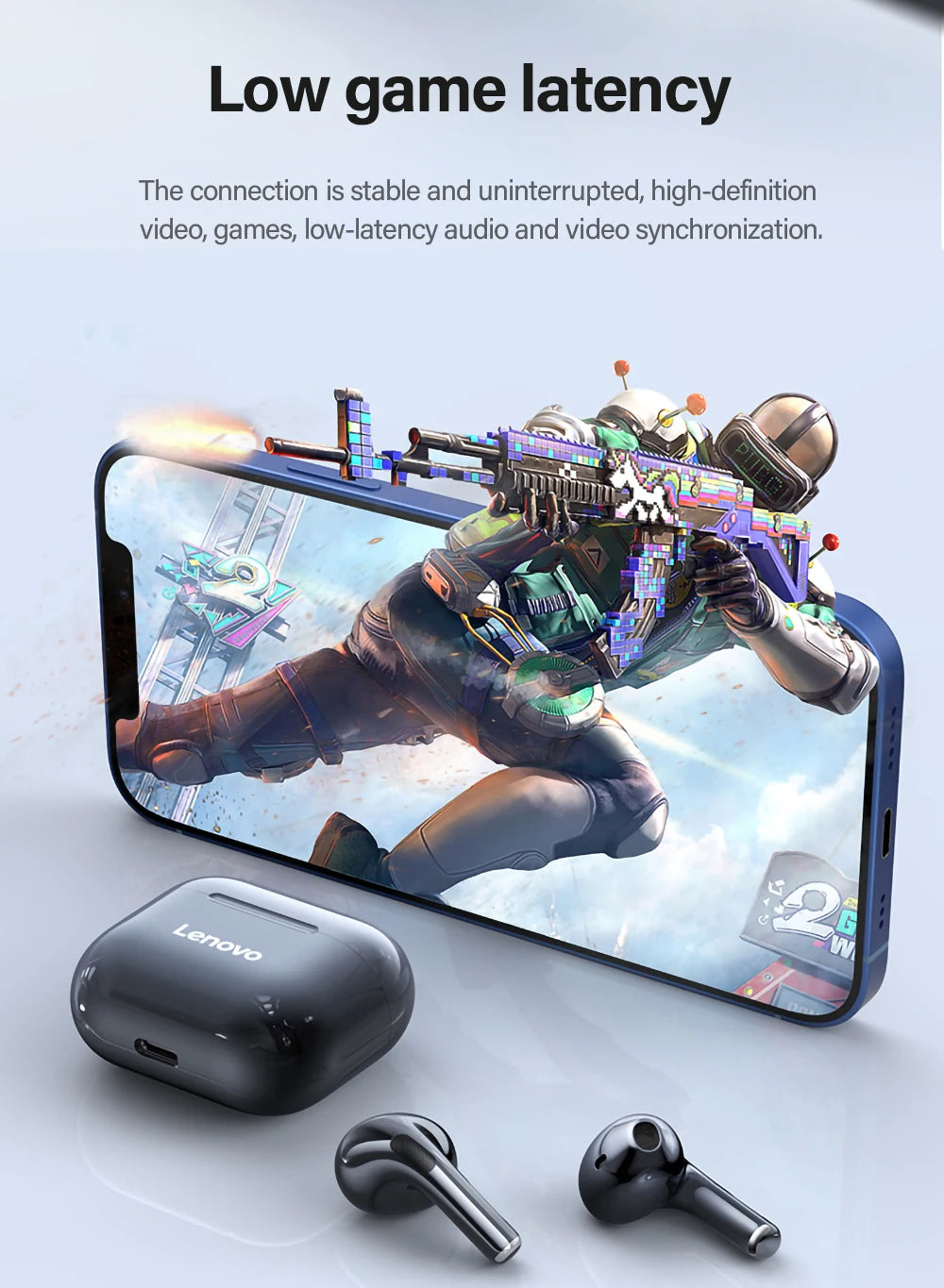 LENOVO™ LP40 Touch Control TWS Wireless Stereo Earbuds