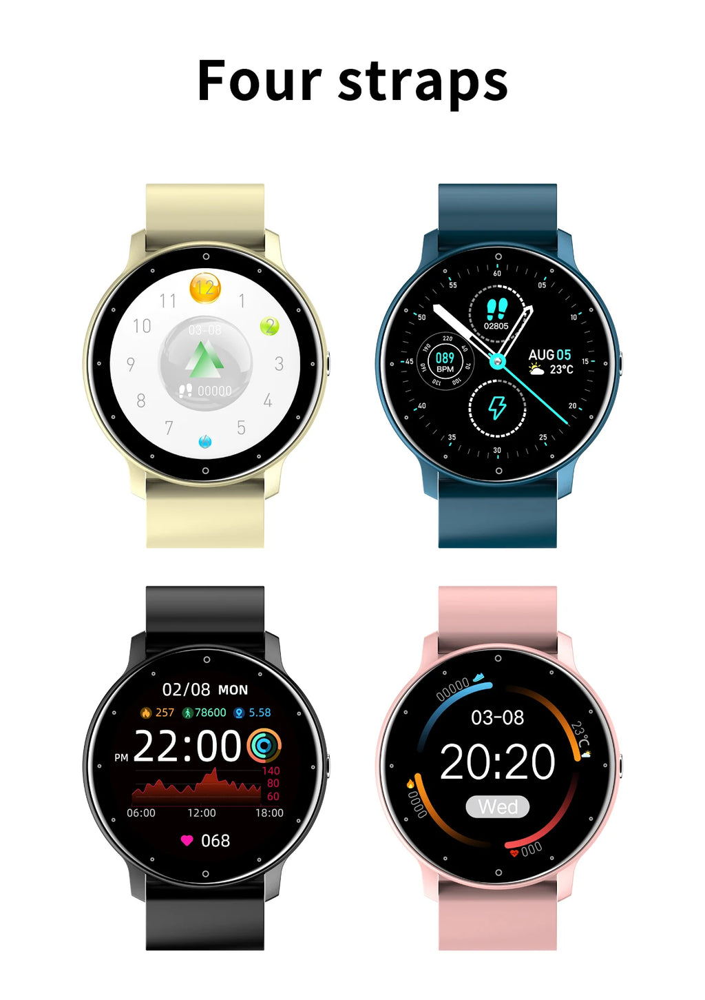 LIGE 2026 Smartwatch – Fitness, Heart Rate Monitor, Waterproof, Android & iOS