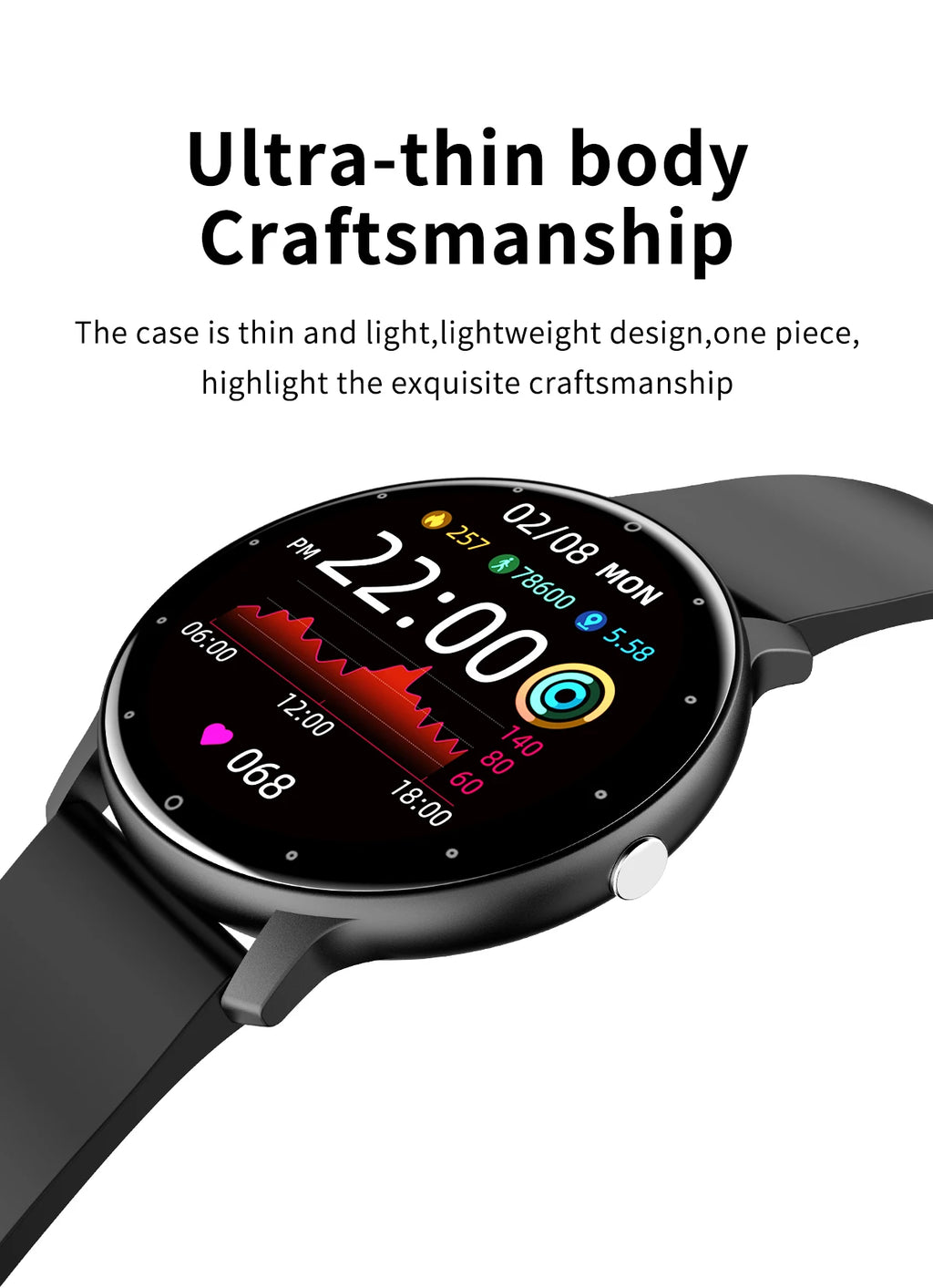 LIGE 2026 Smartwatch – Fitness, Heart Rate Monitor, Waterproof, Android & iOS