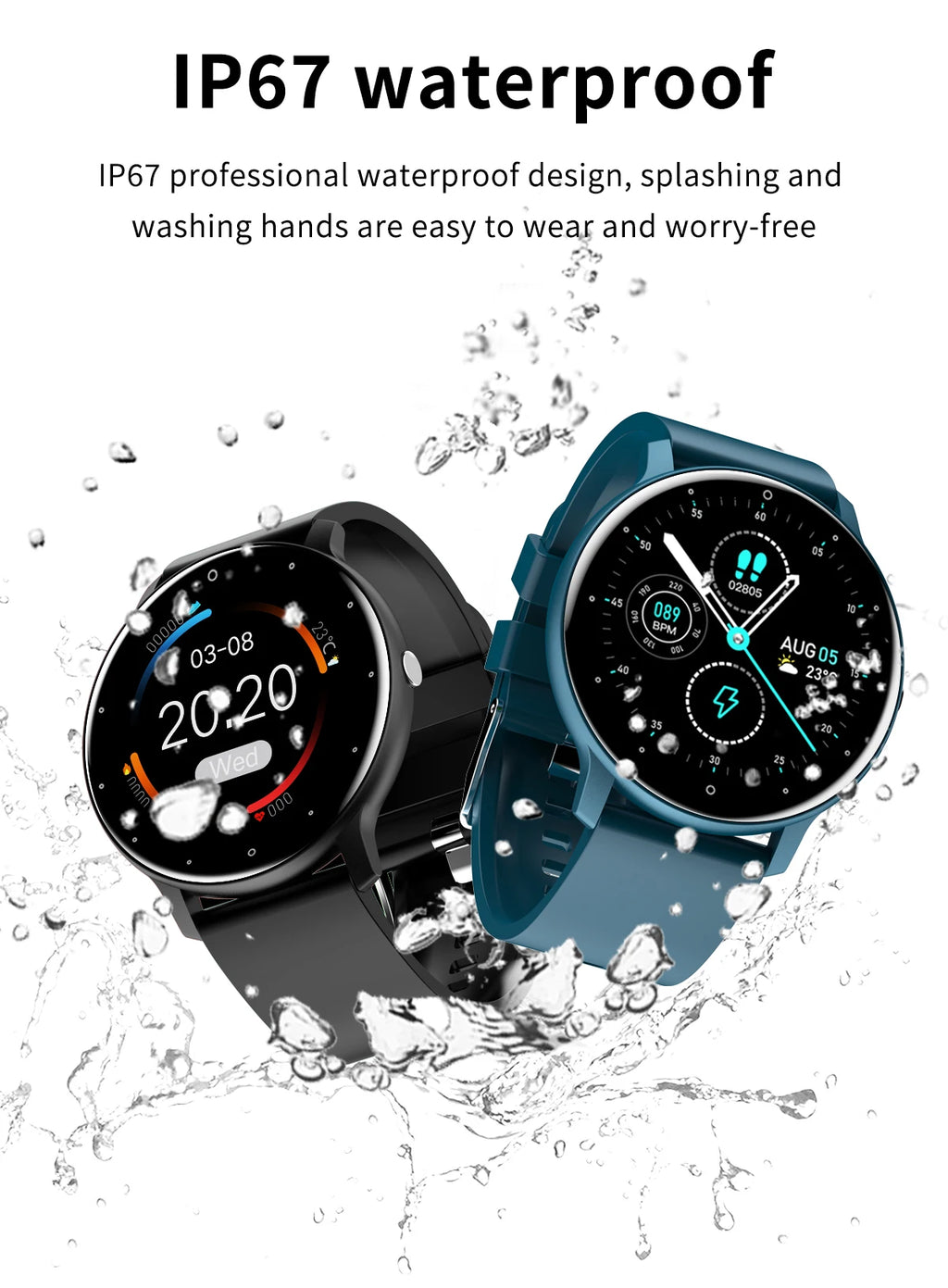 LIGE 2026 Smartwatch – Fitness, Heart Rate Monitor, Waterproof, Android & iOS