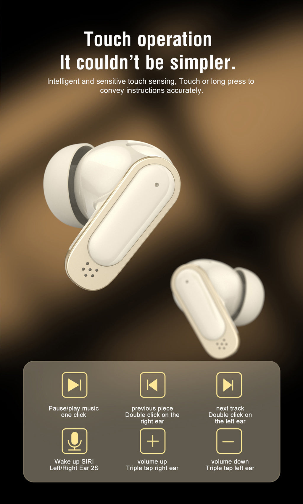NOVALYX™ Ultra V11 Smart Touch ANC Wireless Earbuds