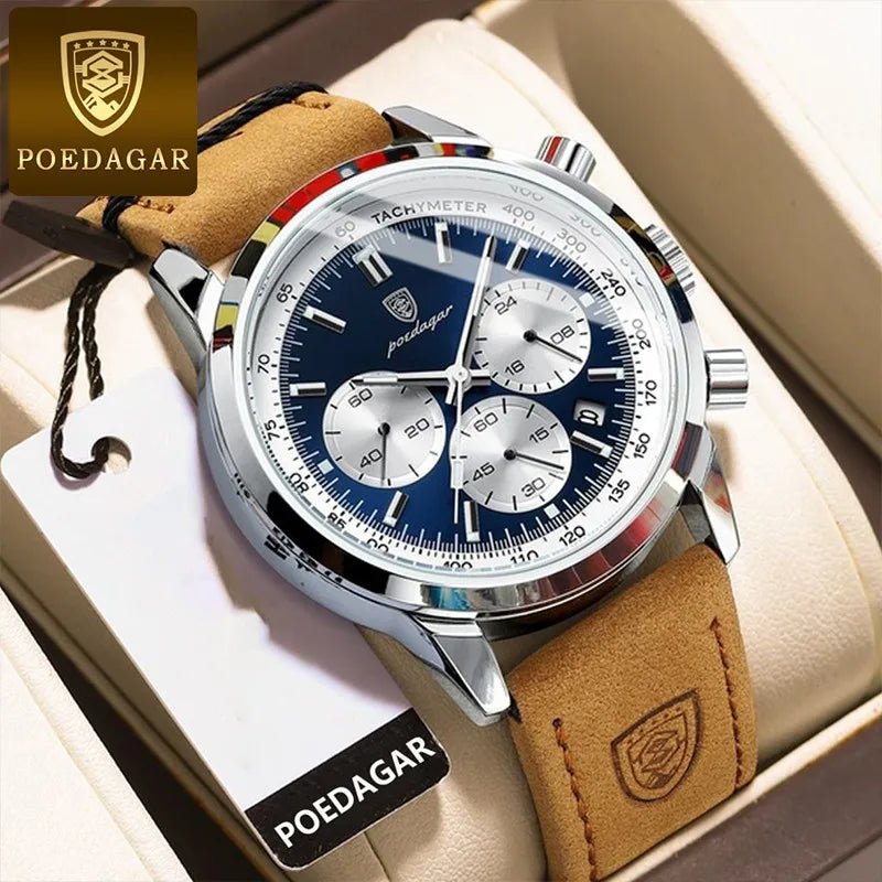 POEDAGAR™ Advanced Business Luxury Leather Men’s Watch
