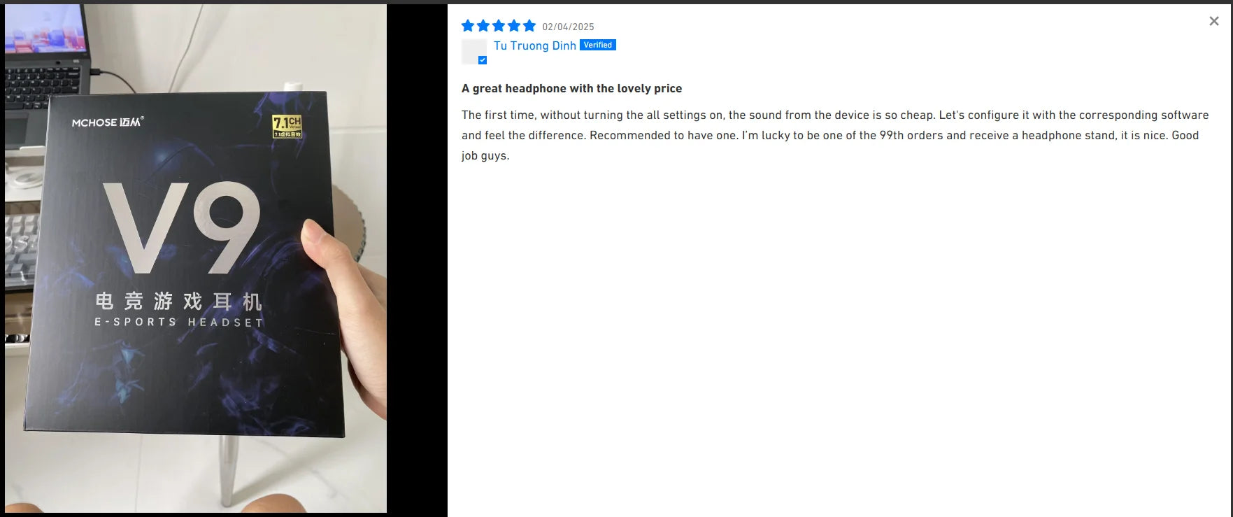 MCHOSE V9 Pro Wireless Gaming Headset – 7.1 Surround, Noise-Canceling Mic, Low Latency, Lightweight for PS5, PC & Switch