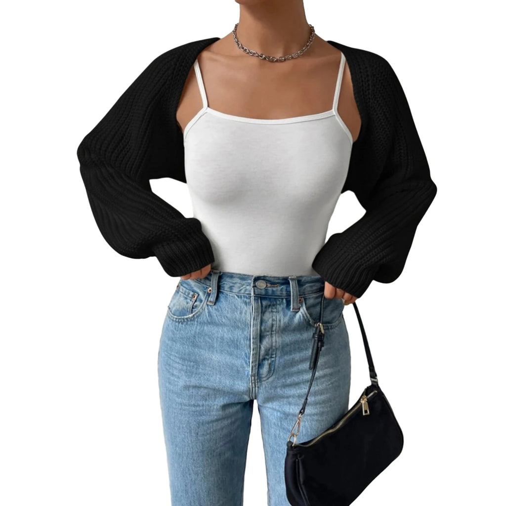 LuxeRib™ Open Front Cropped Cardigan Bolero