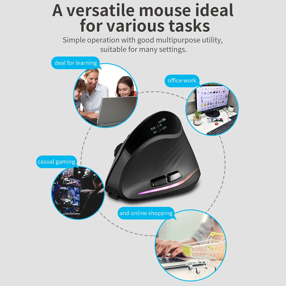ERGOVA™ F35 Vertical Wireless Ergonomic Mouse