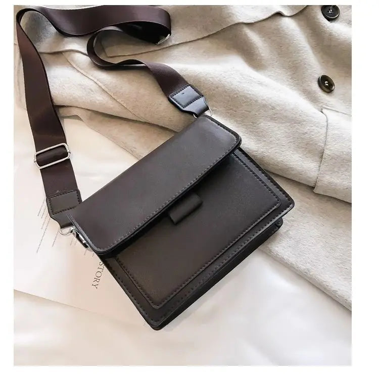 AURELIA™ Classic PU Leather Crossbody Flap Bag