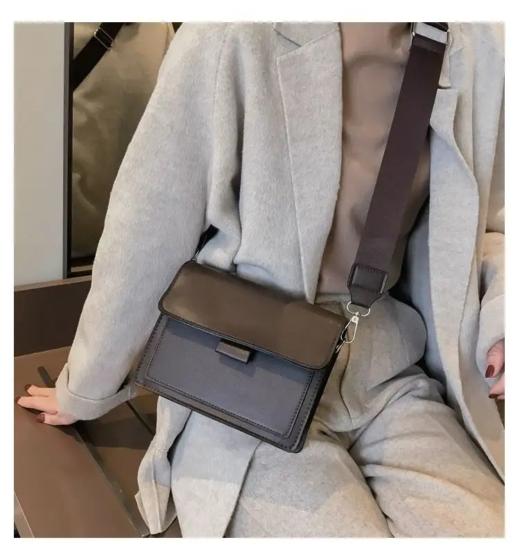 AURELIA™ Classic PU Leather Crossbody Flap Bag