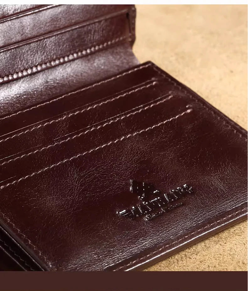 MANBANG™ Classic Genuine Leather Slim Wallet for Men