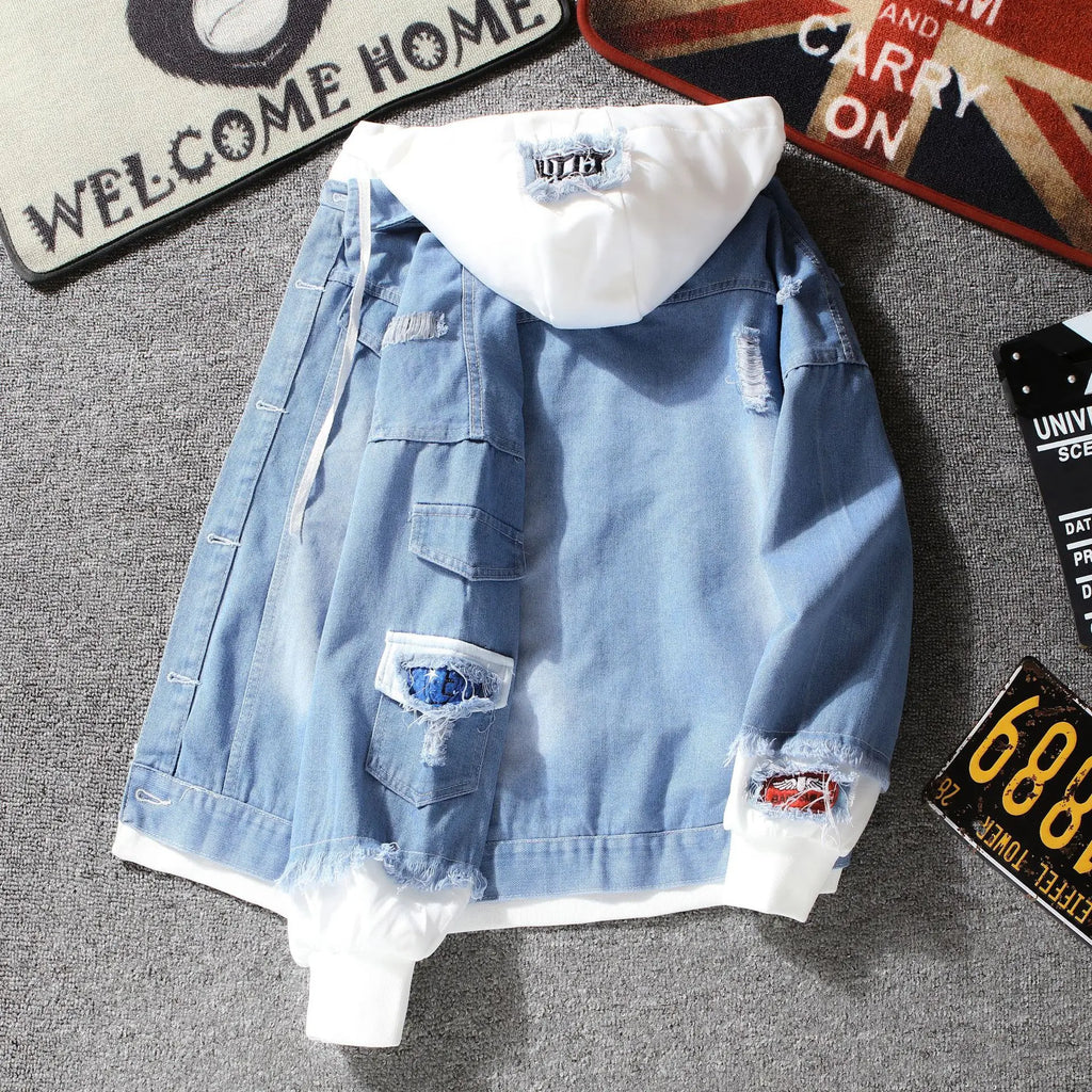 UrbanStreet™ Hooded Denim Jacket 2-in-1 Style
