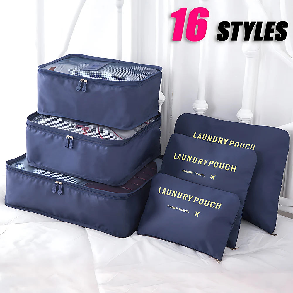 TRAVORA™ 6-Piece Travel Packing Organizer Set