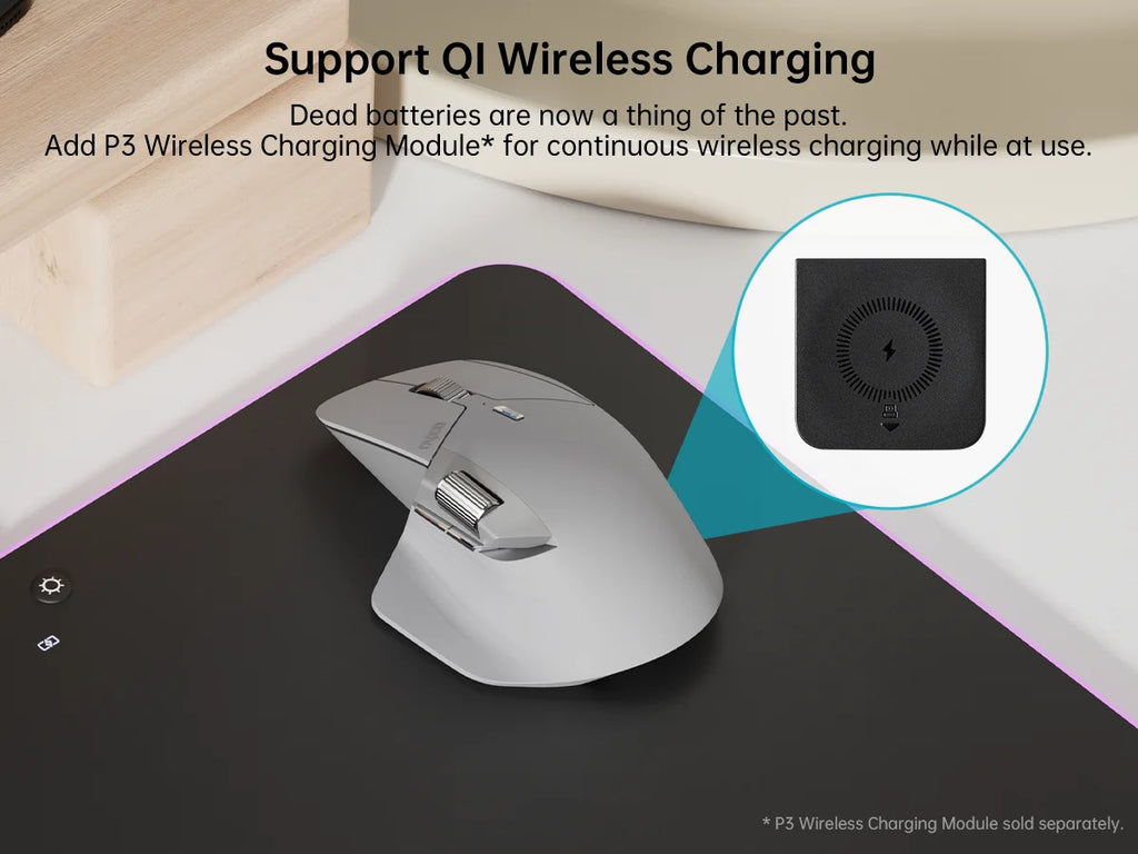 RAPOO™ MT760 Multi-Device Ergonomic Wireless Mouse