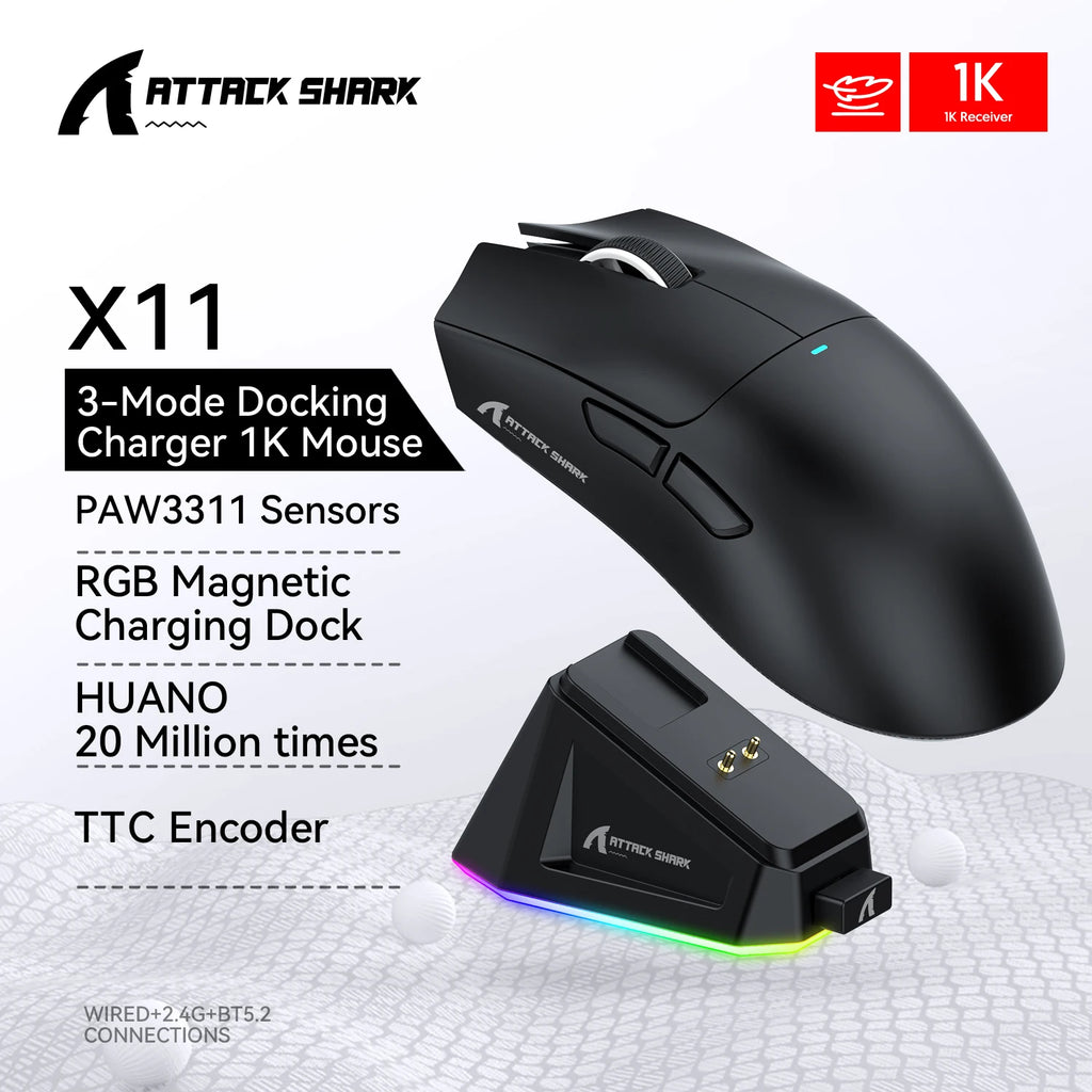 ATTACK SHARK™ R1/X11 UltraLight Wireless Gaming Mouse