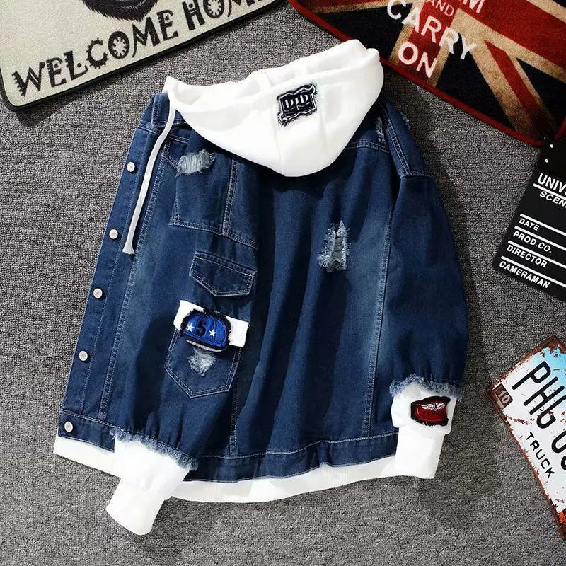UrbanStreet™ Hooded Denim Jacket 2-in-1 Style