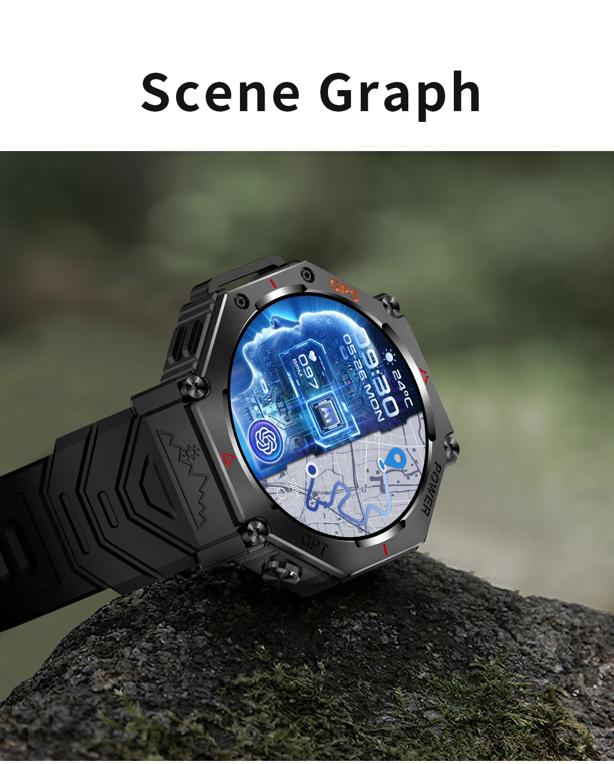 T-Rex 3 Ultra Military-Grade Smartwatch – GPS, 10ATM Waterproof, Compass & Altimeter, AMOLED HD Call