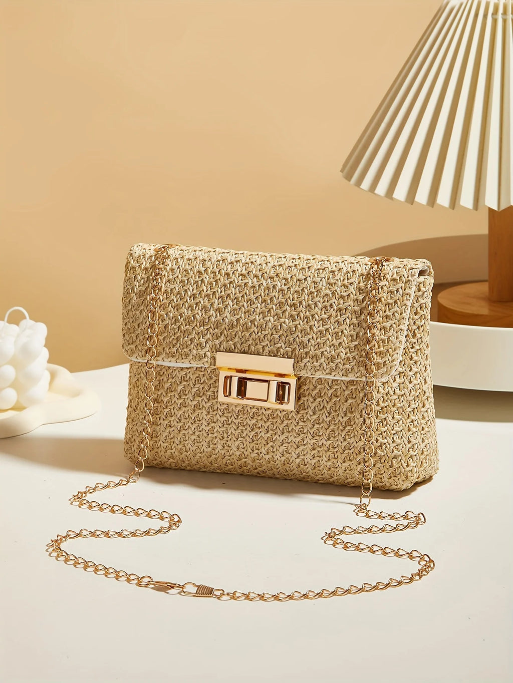 SOLÉVIA™ Handwoven Straw Shoulder Crossbody Bag