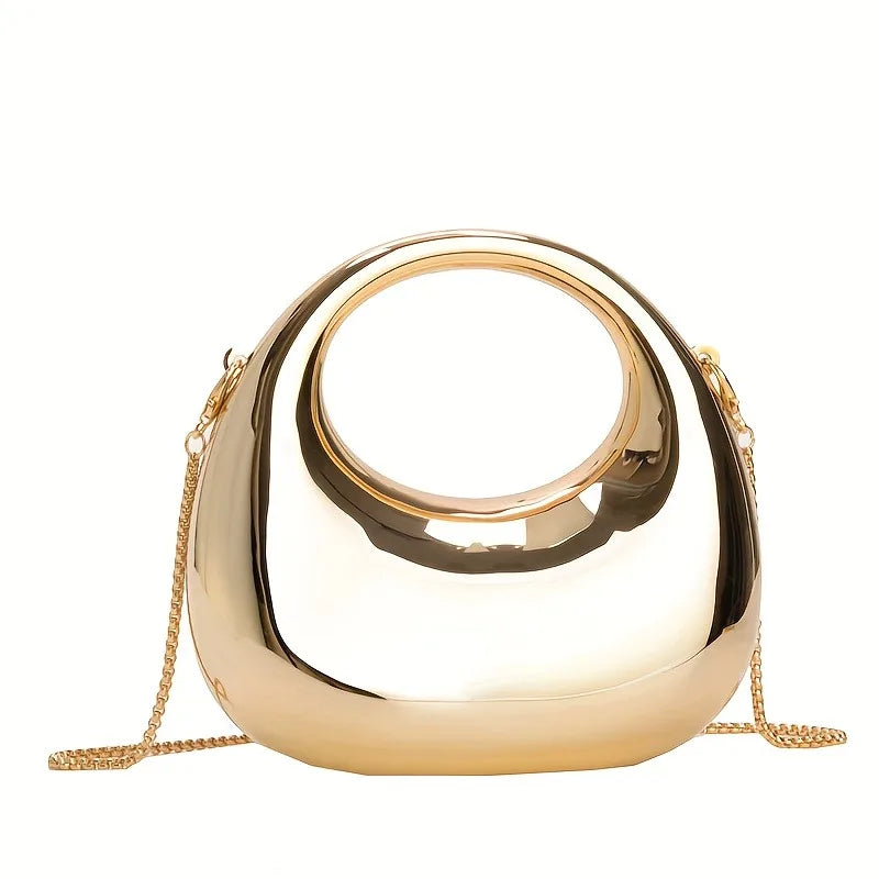 VELURE™ GoldGlow Acrylic Evening Clutch Bag