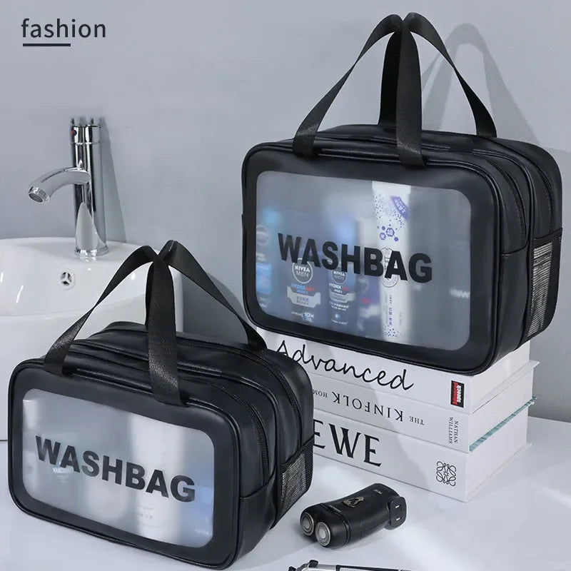 LUXORA™ ClearView Dry-Wet Makeup Travel Bag