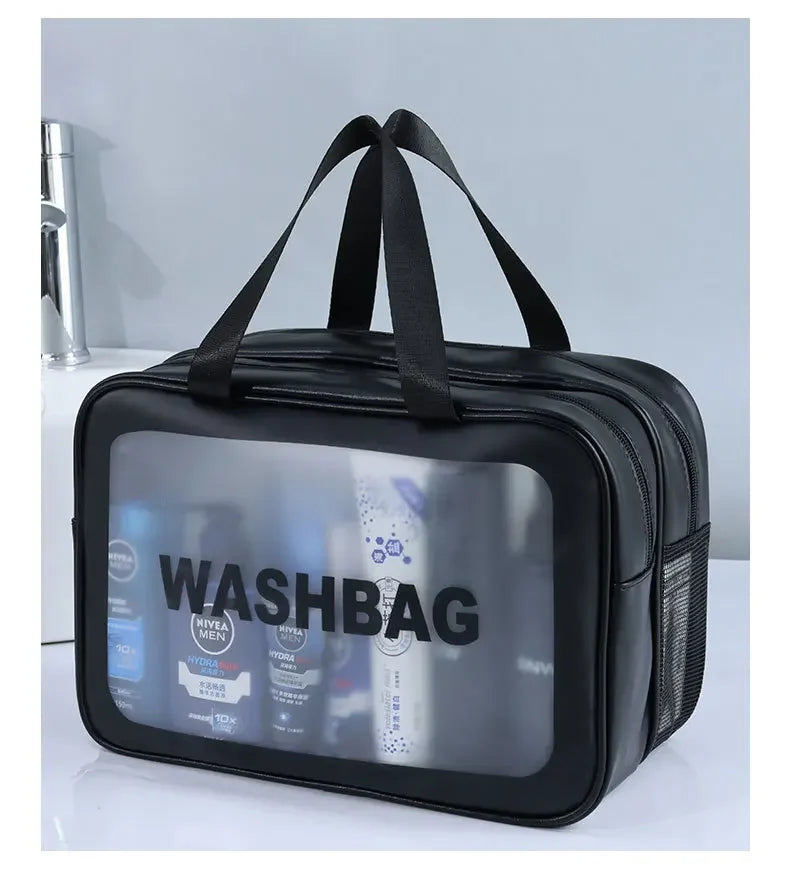 LUXORA™ ClearView Dry-Wet Makeup Travel Bag
