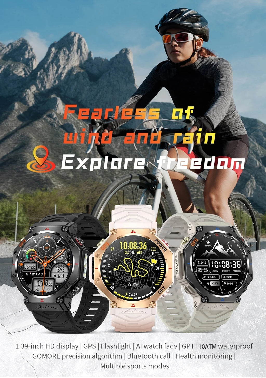 T-Rex 3 Ultra Military-Grade Smartwatch – GPS, 10ATM Waterproof, Compass & Altimeter, AMOLED HD Call