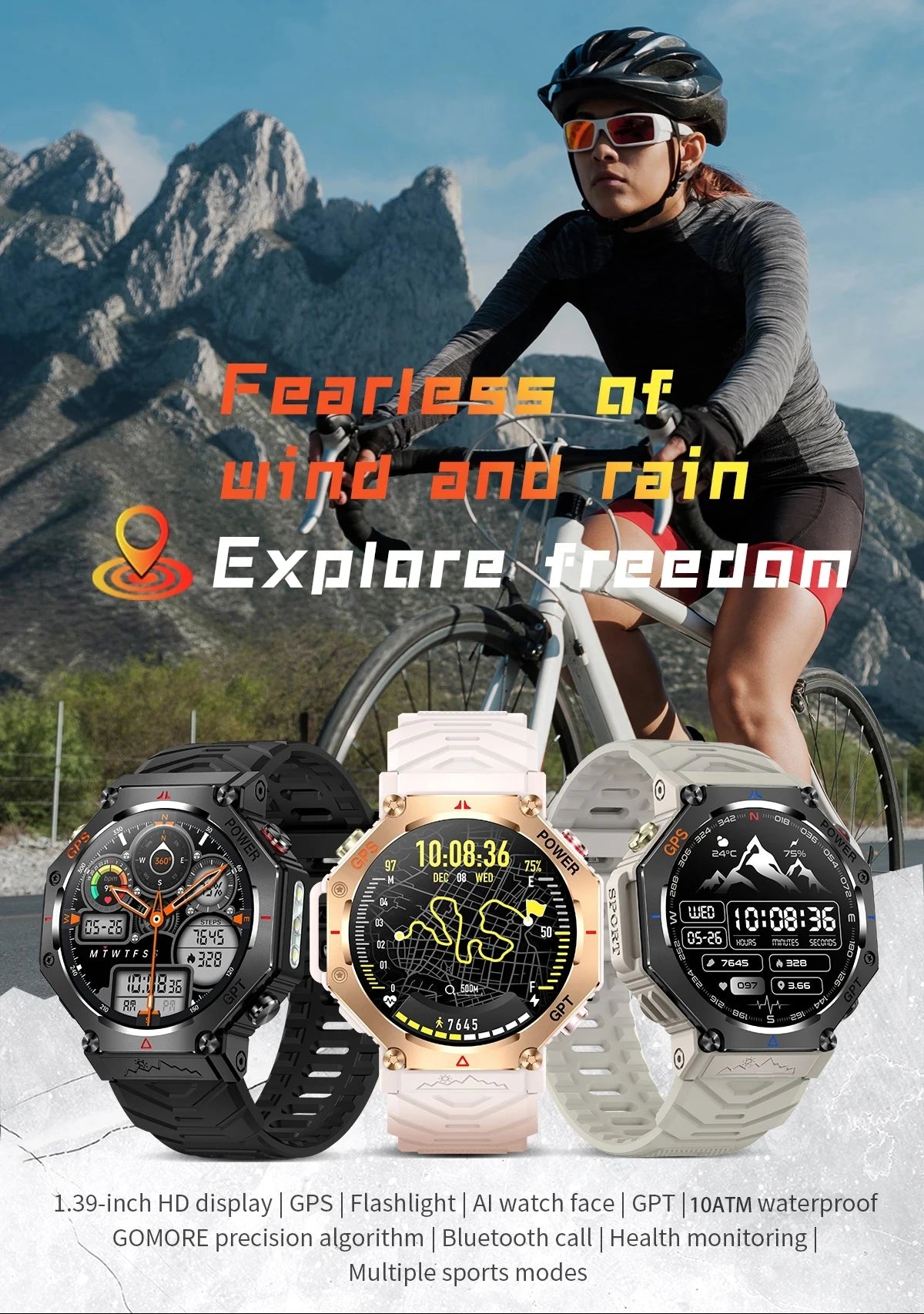 T-Rex 3 Ultra Military-Grade Smartwatch – GPS, 10ATM Waterproof, Compass & Altimeter, AMOLED HD Call