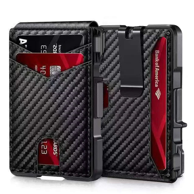 AURION™ RFID Slim Pop-Up Card Holder Wallet for Men