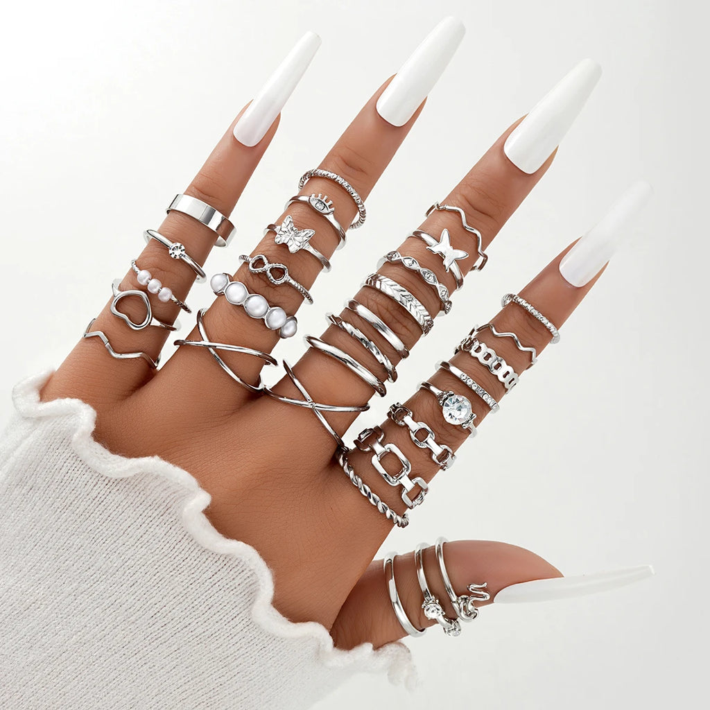 Aurelia™ 58Pcs Vintage Gold Plated Ring Set