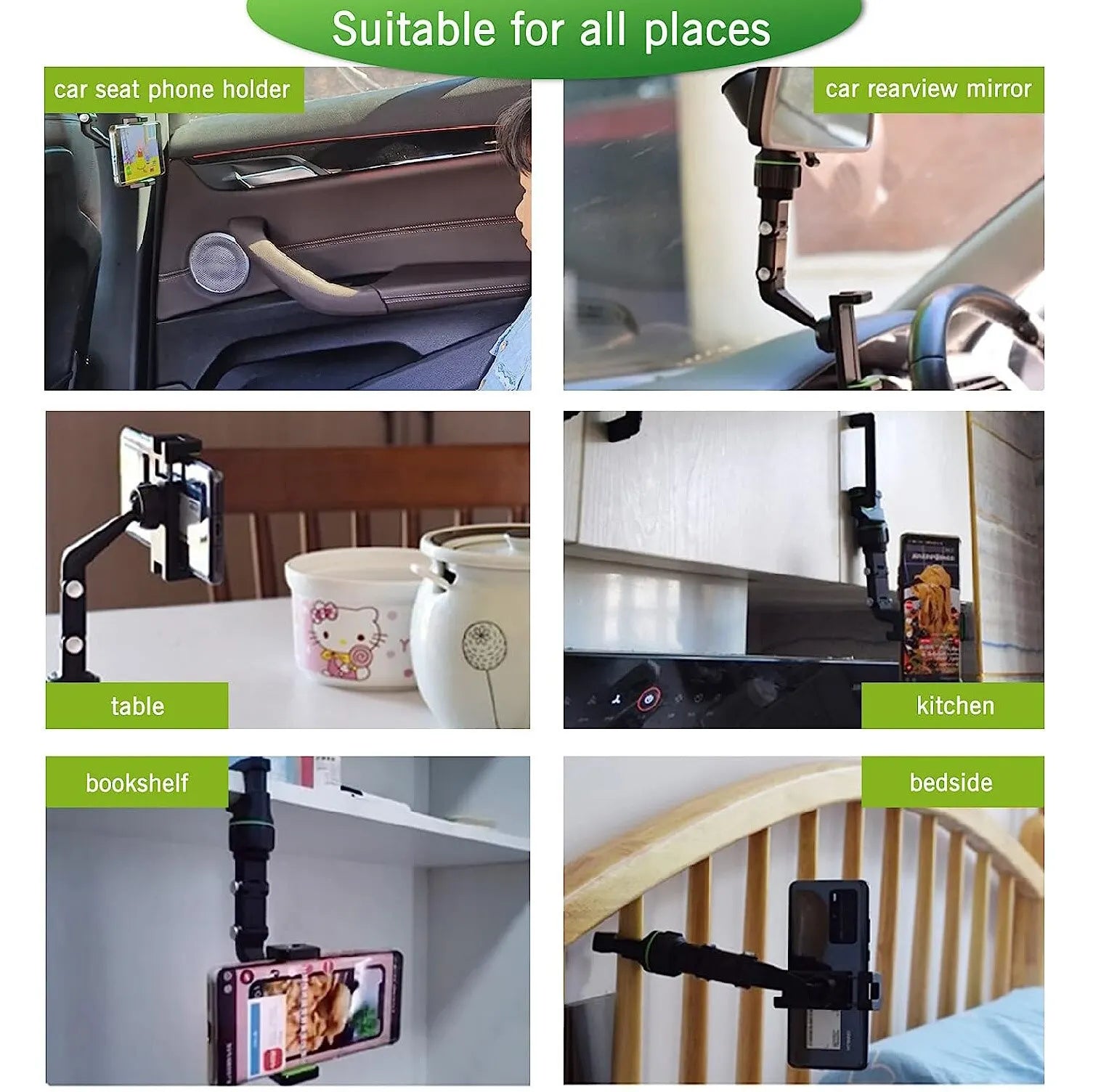 AURAVIEW™ 360 Rearview Mirror Phone Mount