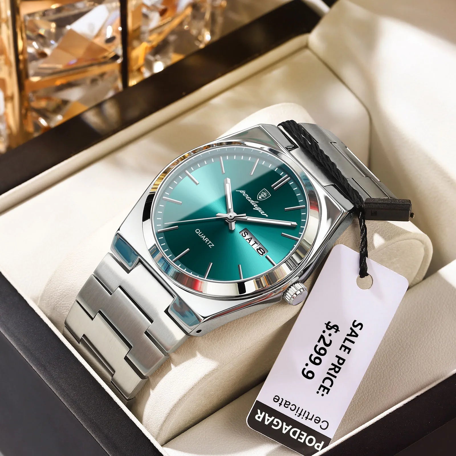 POEDAGAR™ Luxury Stainless Steel Quartz Luminous Men’s Watch
