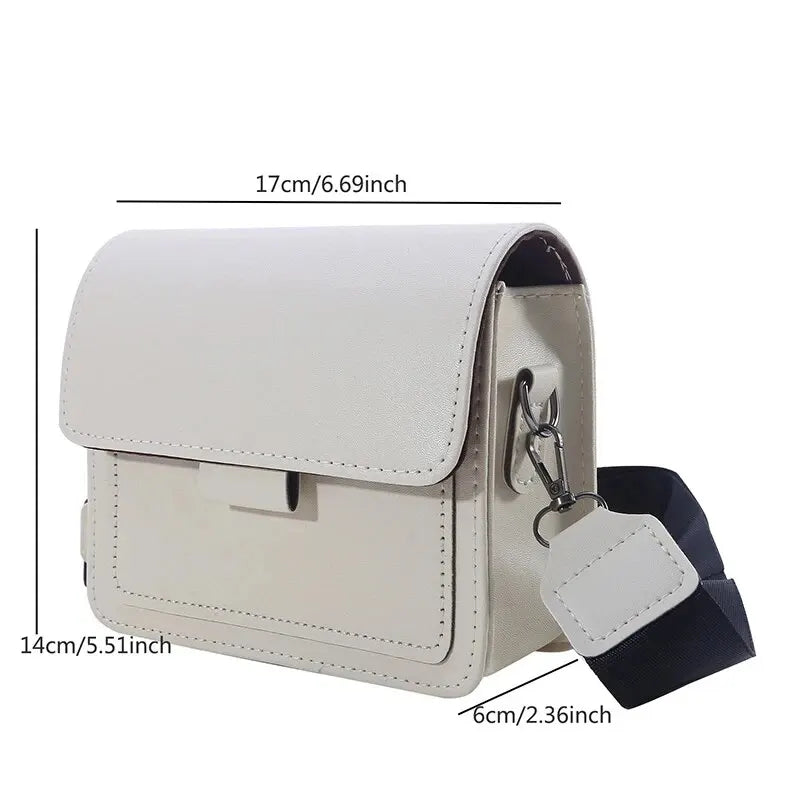 AURELIA™ Classic PU Leather Crossbody Flap Bag