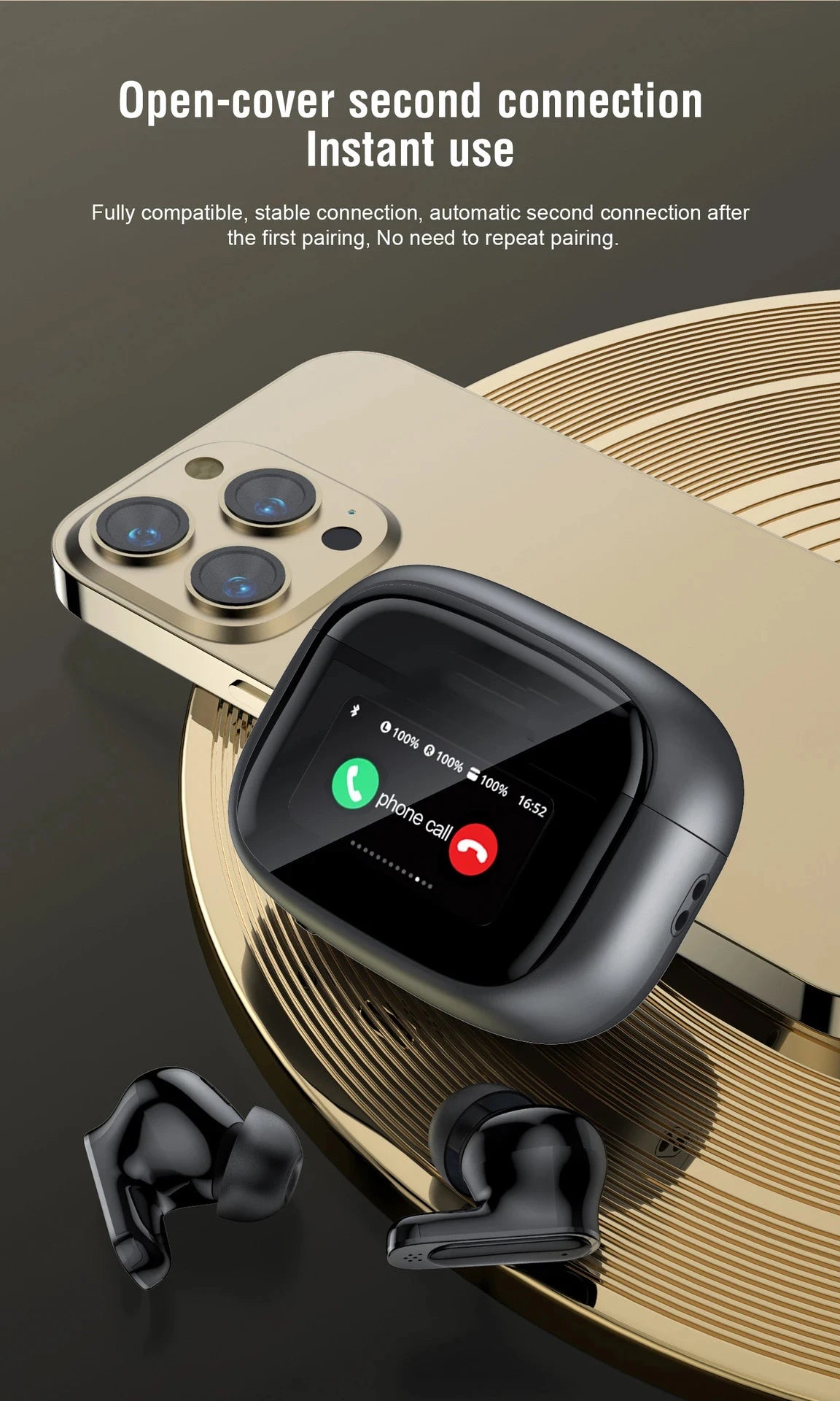 NOVALYX™ Ultra V11 Smart Touch ANC Wireless Earbuds