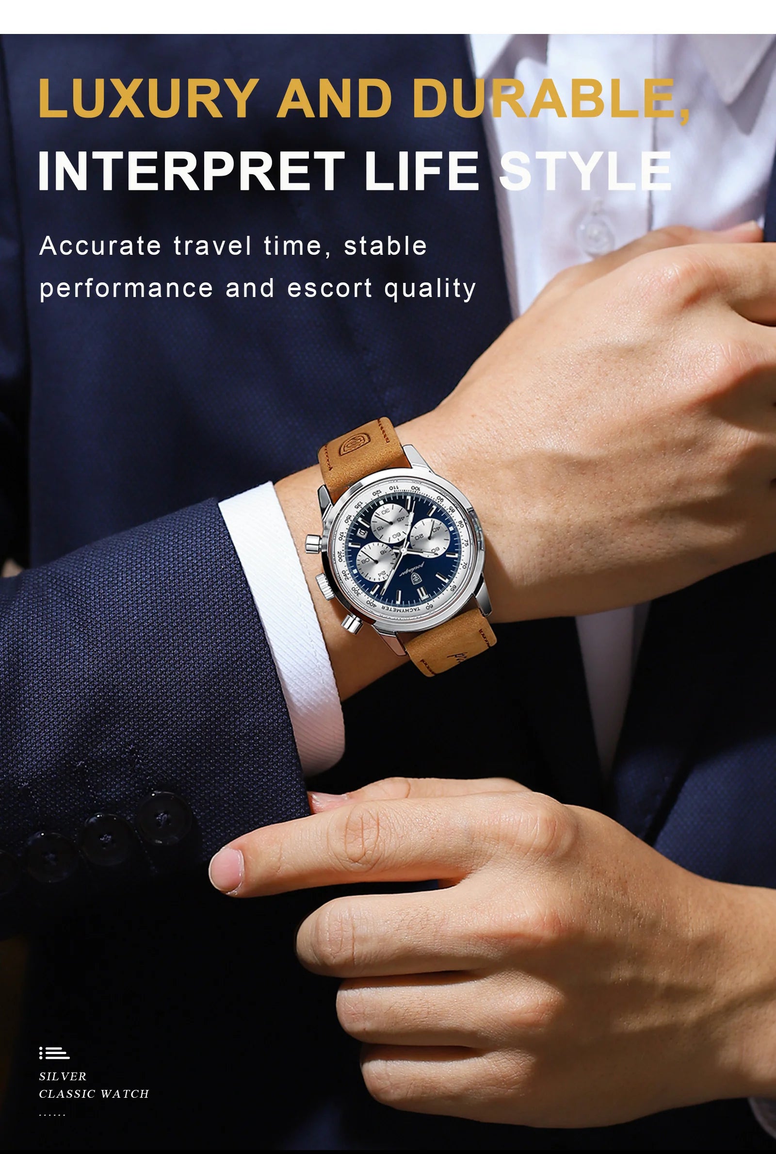 POEDAGAR™ Advanced Business Luxury Leather Men’s Watch