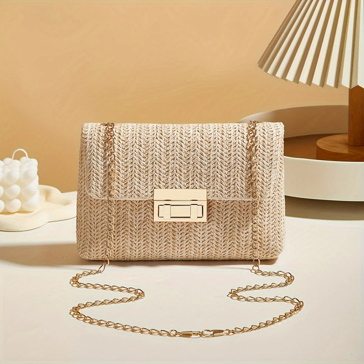 SOLÉVIA™ Handwoven Straw Shoulder Crossbody Bag