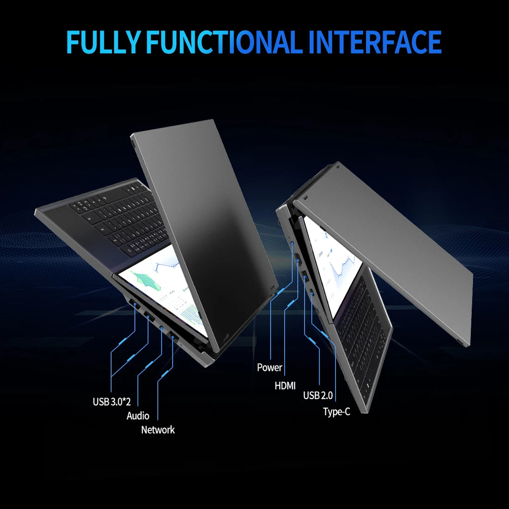TUHUI™ Dual Screen Pro 16” Intel i7 Gaming Laptop