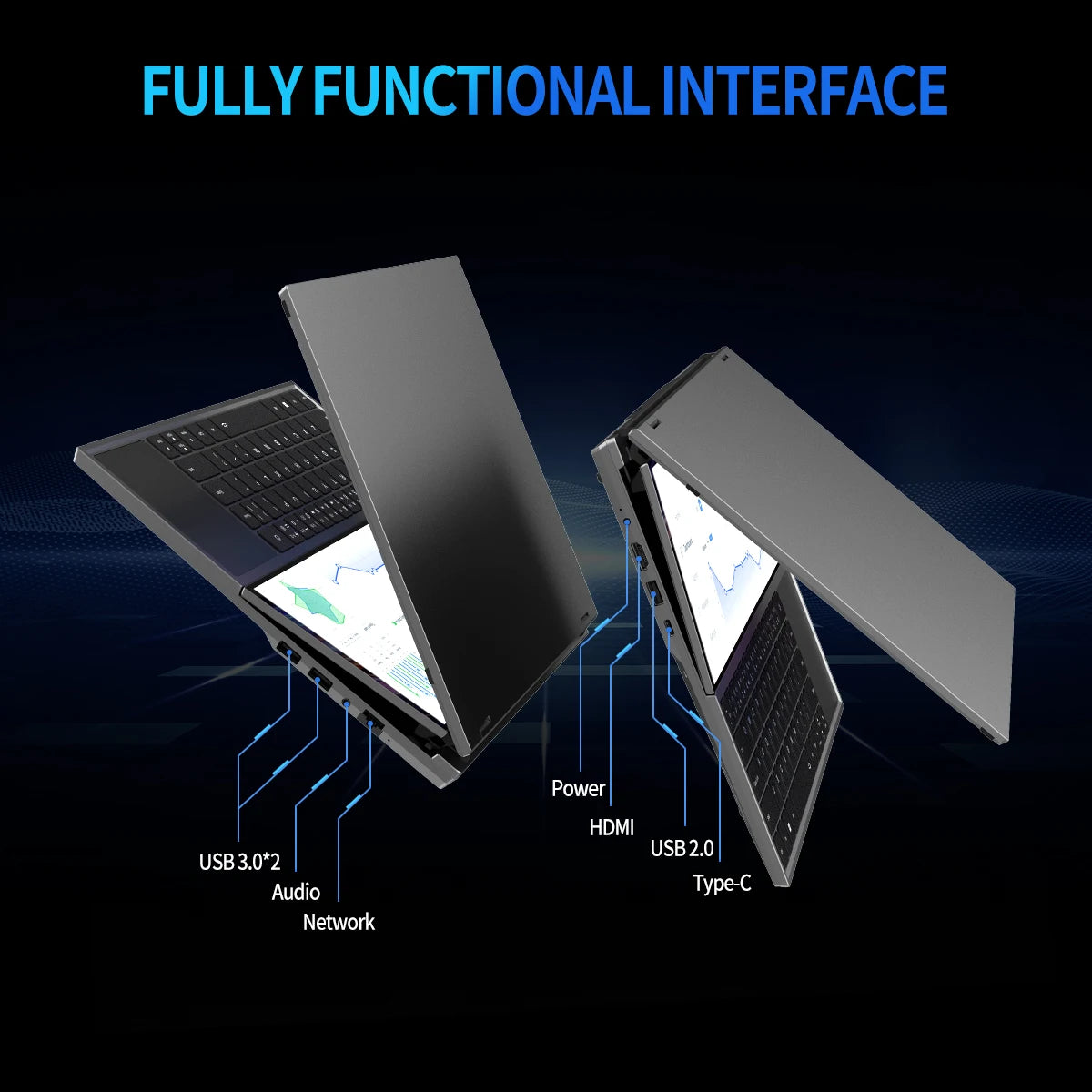 TUHUI™ Dual Screen Pro 16” Intel i7 Gaming Laptop