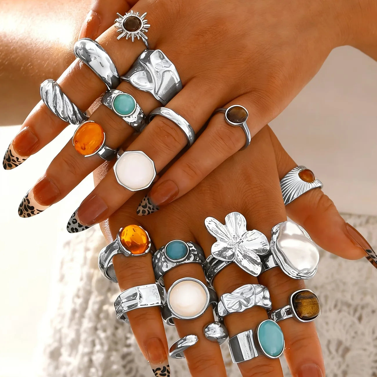 BohoCharm™ Vintage 15/30Pcs Bohemian Ring Set