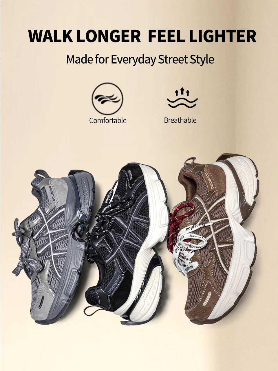 Baasploa™ Retro Chunky Breathable Sneakers