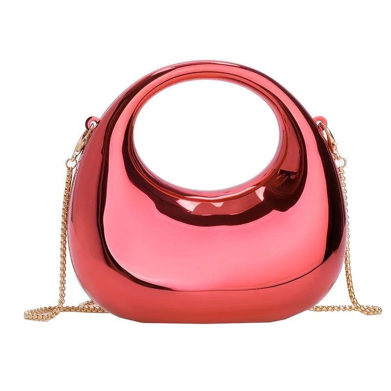 VELURE™ GoldGlow Acrylic Evening Clutch Bag