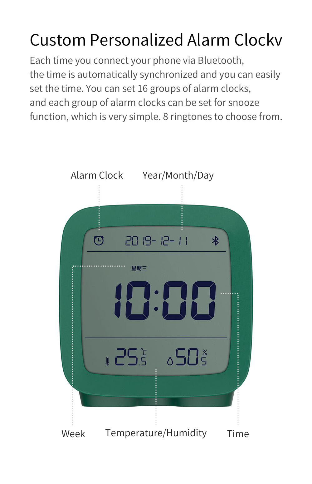 CLIMASENSE™ Smart Climate Alarm Clock