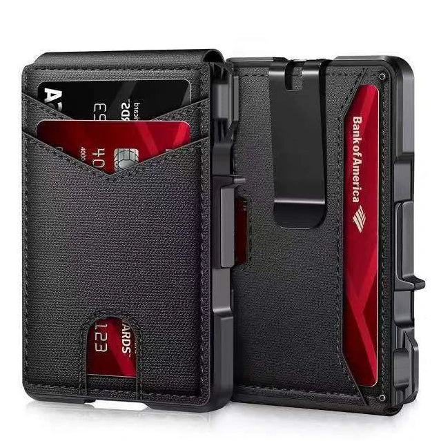 AURION™ RFID Slim Pop-Up Card Holder Wallet for Men