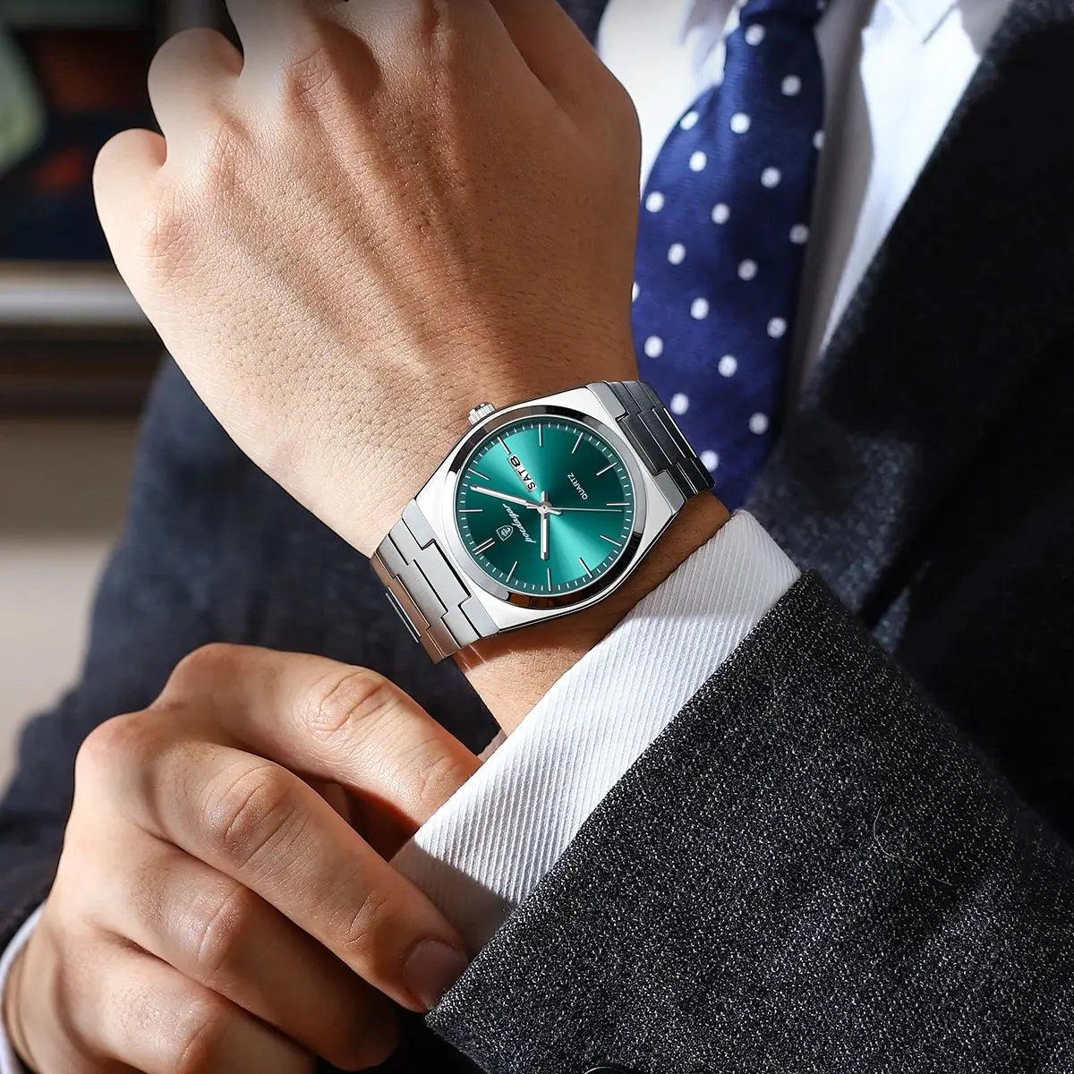 POEDAGAR™ Luxury Stainless Steel Quartz Luminous Men’s Watch