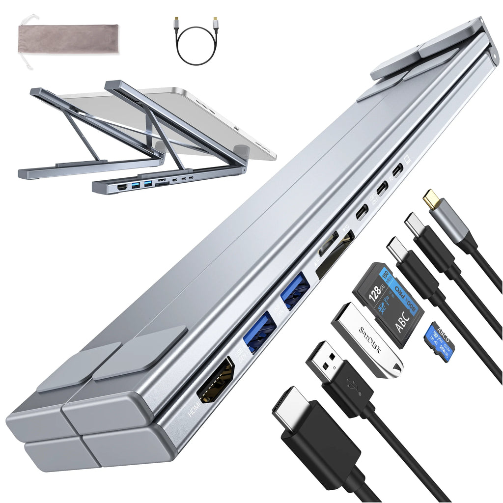 NOVASYNC™ 8-in-1 USB-C Docking Station Stand