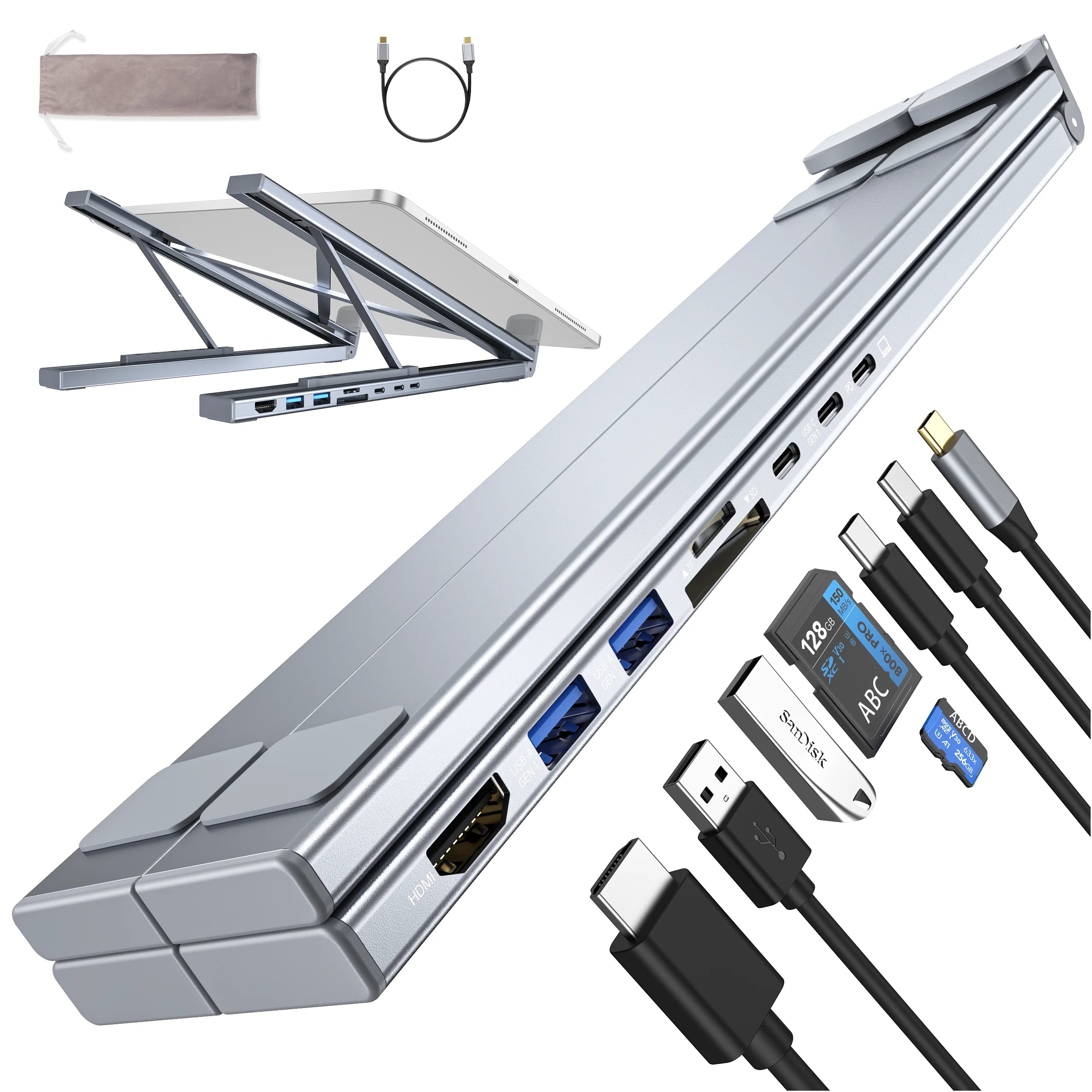 NOVASYNC™ 8-in-1 USB-C Docking Station Stand