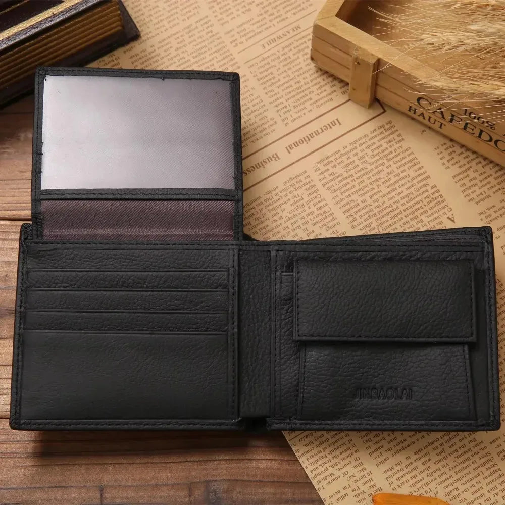 AURION™ Genuine Cowhide Leather Slim Wallet for Men