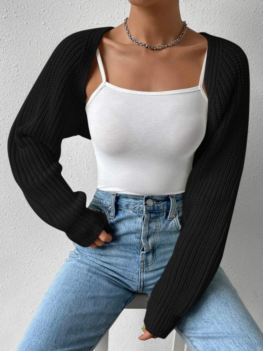 LuxeRib™ Open Front Cropped Cardigan Bolero